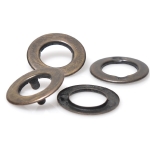 Beidseitige O-Ringe aus Metall mit Zinken, 15mm(ΒΑ000283) Farbe Μπρονζέ / Bronze